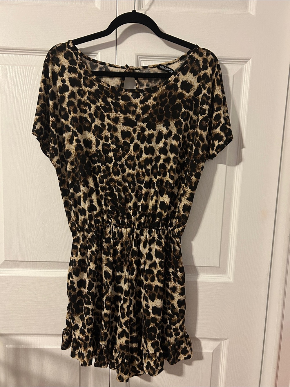 HEIMISH USA Leopard Print Romper - Brown, Black, Cream
